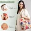 imageMaison d Hermine Canvas Tote Bag for Women Cotton Canvas Reusable Shoulder Grocery Bags Bulk with Handle for Shopping Travel27  Kalahari