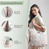 imageMaison d Hermine Shopping Bags Cotton Quilted Tote Bag with Zipper Pockets Small Pouch Reusable Grocery Bag Work Travel06  Blossoms in Spring