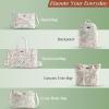 imageMaison d Hermine Shopping Bags Cotton Quilted Tote Bag with Zipper Pockets Small Pouch Reusable Grocery Bag Work Travel06  Blossoms in Spring