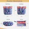 imageMaison d Hermine Shopping Bags Cotton Quilted Tote Bag with Zipper Pockets Small Pouch Reusable Grocery Bag Work Travel08  Birdies on Wire