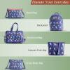 imageMaison d Hermine Shopping Bags Cotton Quilted Tote Bag with Zipper Pockets Small Pouch Reusable Grocery Bag Work Travel08  Birdies on Wire