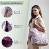 imageMaison d Hermine Shopping Bags Cotton Quilted Tote Bag with Zipper Pockets Small Pouch Reusable Grocery Bag Work Travel09  Osaka