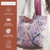 imageMaison d Hermine Shopping Bags Cotton Quilted Tote Bag with Zipper Pockets Small Pouch Reusable Grocery Bag Work Travel09  Osaka
