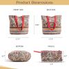imageMaison d Hermine Shopping Bags Cotton Quilted Tote Bag with Zipper Pockets Small Pouch Reusable Grocery Bag Work Travel10  Jaipur