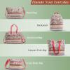imageMaison d Hermine Shopping Bags Cotton Quilted Tote Bag with Zipper Pockets Small Pouch Reusable Grocery Bag Work Travel10  Jaipur