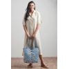 imageMaison d Hermine Shopping Bags Cotton Quilted Tote Bag with Zipper Pockets Small Pouch Reusable Grocery Bag Work Travel11  Equinoxe