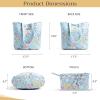imageMaison d Hermine Shopping Bags Cotton Quilted Tote Bag with Zipper Pockets Small Pouch Reusable Grocery Bag Work Travel11  Equinoxe