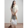 imageMaison d Hermine Shopping Bags Cotton Quilted Tote Bag with Zipper Pockets Small Pouch Reusable Grocery Bag Work Travel12  Ice Florals