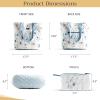 imageMaison d Hermine Shopping Bags Cotton Quilted Tote Bag with Zipper Pockets Small Pouch Reusable Grocery Bag Work Travel12  Ice Florals