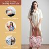 imageMaison d Hermine Shopping Bags Cotton Quilted Tote Bag with Zipper Pockets Small Pouch Reusable Grocery Bag Work Travel14  Pale Garden
