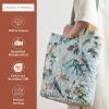 imageMaison d Hermine Shopping Bags Cotton Quilted Tote Bag with Zipper Pockets Small Pouch Reusable Grocery Bag Work Travel15  Hokuzai  Green