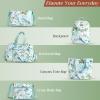 imageMaison d Hermine Shopping Bags Cotton Quilted Tote Bag with Zipper Pockets Small Pouch Reusable Grocery Bag Work Travel15  Hokuzai  Green