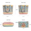imageMaison d Hermine Shopping Bags Cotton Quilted Tote Bag with Zipper Pockets Small Pouch Reusable Grocery Bag Work Travel18  Marquise