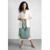 imageMaison d Hermine Shopping Bags Cotton Quilted Tote Bag with Zipper Pockets Small Pouch Reusable Grocery Bag Work Travel19  Surya  Green