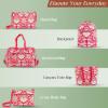 imageMaison d Hermine Shopping Bags Cotton Quilted Tote Bag with Zipper Pockets Small Pouch Reusable Grocery Bag Work Travel21  Marquise  Red