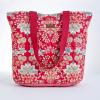 imageMaison d Hermine Shopping Bags Cotton Quilted Tote Bag with Zipper Pockets Small Pouch Reusable Grocery Bag Work Travel21  Marquise  Red