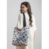 imageMaison d Hermine Shopping Bags Cotton Quilted Tote Bag with Zipper Pockets Small Pouch Reusable Grocery Bag Work Travel22  Cheeta