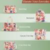 imageMaison d Hermine Shopping Bags Cotton Quilted Tote Bag with Zipper Pockets Small Pouch Reusable Grocery Bag Work Travel25  Kalahari
