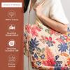 imageMaison d Hermine Shopping Bags Cotton Quilted Tote Bag with Zipper Pockets Small Pouch Reusable Grocery Bag Work Travel25  Kalahari