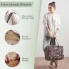 imageMaison d Hermine Weekender Bags for Women Cotton Quilted Duffel Overnight Luggage Weekend Bag for Men Gym Sports Gifts Travel Business Travellers Family Trip22  Meadow Florals