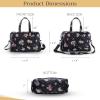 imageMaison d Hermine Weekender Bags for Women Cotton Quilted Duffel Overnight Luggage Weekend Bag for Men Gym Sports Gifts Travel Business Travellers Family Trip04  Moody Florals