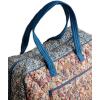 imageMaison d Hermine Weekender Bags for Women Cotton Quilted Duffel Overnight Luggage Weekend Bag for Men Gym Sports Gifts Travel Business Travellers Family Trip16  Kerala  Blue