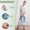 imageMaison d Hermine Weekender Bags for Women Cotton Quilted Duffel Overnight Luggage Weekend Bag for Men Gym Sports Gifts Travel Business Travellers Family Trip10  Ice Florals
