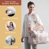 imageMaison d Hermine Weekender Bags for Women Cotton Quilted Duffel Overnight Luggage Weekend Bag for Men Gym Sports Gifts Travel Business Travellers Family Trip02  Sweet Rose Lavender  Lush