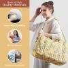 imageMaison d Hermine Weekender Bags for Women Cotton Quilted Duffel Overnight Luggage Weekend Bag for Men Gym Sports Gifts Travel Business Travellers Family Trip17  Bonobo  Grey
