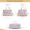 imageMaison d Hermine Weekender Bags for Women Cotton Quilted Duffel Overnight Luggage Weekend Bag for Men Gym Sports Gifts Travel Business Travellers Family Trip02  Sweet Rose Lavender  Lush