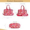 imageMaison d Hermine Weekender Bags for Women Cotton Quilted Duffel Overnight Luggage Weekend Bag for Men Gym Sports Gifts Travel Business Travellers Family Trip19  Happy Florals  Red