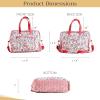 imageMaison d Hermine Weekender Bags for Women Cotton Quilted Duffel Overnight Luggage Weekend Bag for Men Gym Sports Gifts Travel Business Travellers Family Trip25  Kerala  Red