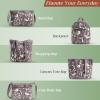 imageMaison d Hermine Weekender Bags for Women Cotton Quilted Duffel Overnight Luggage Weekend Bag for Men Gym Sports Gifts Travel Business Travellers Family Trip22  Meadow Florals
