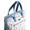 imageMaison d Hermine Weekender Bags for Women Cotton Quilted Duffel Overnight Luggage Weekend Bag for Men Gym Sports Gifts Travel Business Travellers Family Trip10  Ice Florals