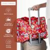 imageMaison d Hermine Weekender Bags for Women Cotton Quilted Duffel Overnight Luggage Weekend Bag for Men Gym Sports Gifts Travel Business Travellers Family Trip19  Happy Florals  Red
