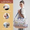 imageMaison d Hermine Weekender Bags for Women Cotton Quilted Duffel Overnight Luggage Weekend Bag for Men Gym Sports Gifts Travel Business Travellers Family Trip15  Faience