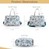 imageMaison d Hermine Weekender Bags for Women Cotton Quilted Duffel Overnight Luggage Weekend Bag for Men Gym Sports Gifts Travel Business Travellers Family Trip01  Bonobo  Blue