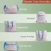 imageMaison d Hermine Weekender Bags for Women Cotton Quilted Duffel Overnight Luggage Weekend Bag for Men Gym Sports Gifts Travel Business Travellers Family Trip21  Albane