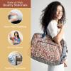 imageMaison d Hermine Weekender Bags for Women Cotton Quilted Duffel Overnight Luggage Weekend Bag for Men Gym Sports Gifts Travel Business Travellers Family Trip16  Kerala  Blue