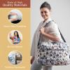 imageMaison d Hermine Weekender Bags for Women Cotton Quilted Duffel Overnight Luggage Weekend Bag for Men Gym Sports Gifts Travel Business Travellers Family Trip20  Cheeta
