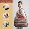 imageMaison d Hermine Weekender Bags for Women Cotton Quilted Duffel Overnight Luggage Weekend Bag for Men Gym Sports Gifts Travel Business Travellers Family Trip11  Jaipur