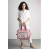 imageMaison d Hermine Weekender Bags for Women Cotton Quilted Duffel Overnight Luggage Weekend Bag for Men Gym Sports Gifts Travel Business Travellers Family Trip25  Kerala  Red