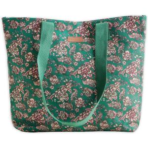 imageMaison d Hermine Canvas Tote Bag for Women Cotton Canvas Reusable Shoulder Grocery Bags Bulk with Handle for Shopping Travel21  Surya  Green