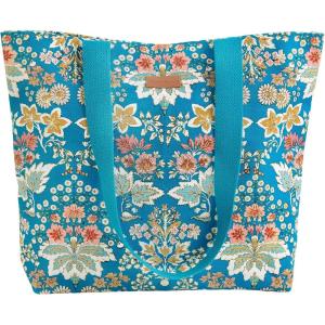 imageMaison d Hermine Canvas Tote Bag for Women Cotton Canvas Reusable Shoulder Grocery Bags Bulk with Handle for Shopping Travel22  Marquise  Blue
