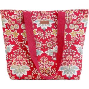 imageMaison d Hermine Canvas Tote Bag for Women Cotton Canvas Reusable Shoulder Grocery Bags Bulk with Handle for Shopping Travel23  Marquise  Red