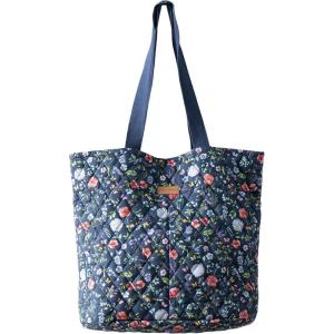 imageMaison d Hermine Shopping Bags Cotton Quilted Tote Bag with Zipper Pockets Small Pouch Reusable Grocery Bag Work Travel04  Just Floral
