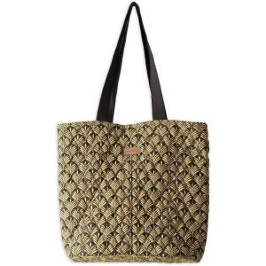 imageMaison d Hermine Shopping Bags Cotton Quilted Tote Bag with Zipper Pockets Small Pouch Reusable Grocery Bag Work Travel07  Art Deco