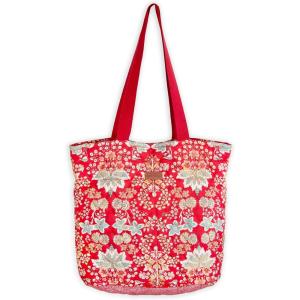 imageMaison d Hermine Shopping Bags Cotton Quilted Tote Bag with Zipper Pockets Small Pouch Reusable Grocery Bag Work Travel21  Marquise  Red