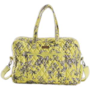 imageMaison d Hermine Weekender Bags for Women Cotton Quilted Duffel Overnight Luggage Weekend Bag for Men Gym Sports Gifts Travel Business Travellers Family Trip17  Bonobo  Grey