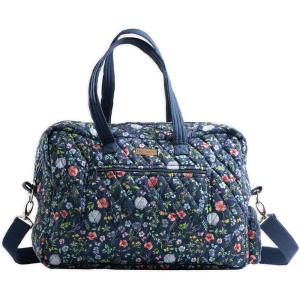 imageMaison d Hermine Weekender Bags for Women Cotton Quilted Duffel Overnight Luggage Weekend Bag for Men Gym Sports Gifts Travel Business Travellers Family Trip06  Just Floral